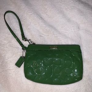Coach Lime Green Wristlet